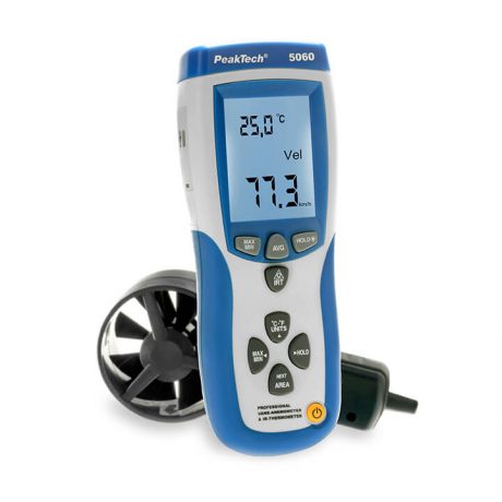Anemometar PeakTech 5060 - merenje protoka vezduha - Elektroleum.