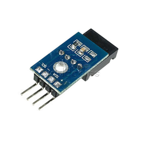 Modul sa AM2320, Digitalni senzor temperature i vlažnosti, montiran na pločici.