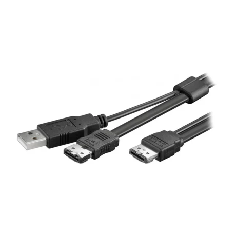 Pogodan za povezivanje uređaja koji se mogu napajati preko eSATA konektora i računara koji ne podržavaju napajanje preko eSata konektora. U tom slučaju se napajanje dobija preko USB konektora računara, prenos podataka i napajanje uređaja (npr. eksterni hard disk) se vrši preko jednog konektora.