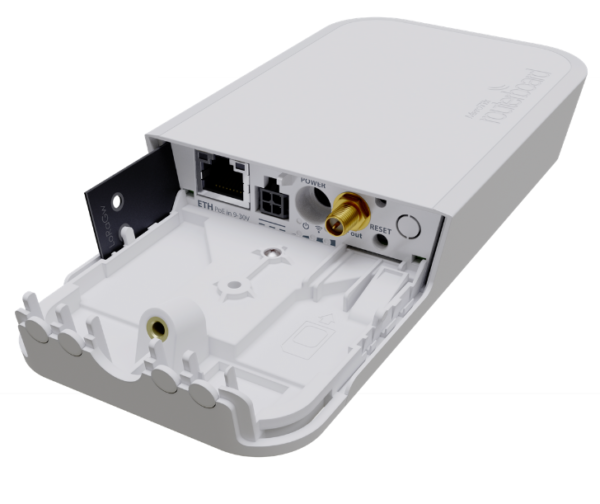 MikroTik wAP LR2 kit outdoor IP54 VPN ruter LoRa 2.4GHz (1 TX i 4 RX kanala - 2403 / 2425 / 2450 / 2479MHz) + LAN 10/100Mb/s PoE + WiFi N300Mb/s + miniPCIe + miniSIM, bez interferencije sa WiFi, temp. -40C÷60C, ROS L4