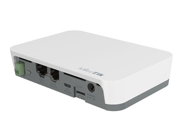 MikroTik KNOT univerzalni IoT gateway RB924i-2nD-BT5&BG77 Modbus / RS485, GPIO, Narrow Band & CAT-M, NanoSIM, WiFi N300Mb/s, 2 x LAN / WAN PoE in & out, Bluetooth 5.2, GPS, microUSB, DIN montaža, temp -40°C÷70°C, ROS L4