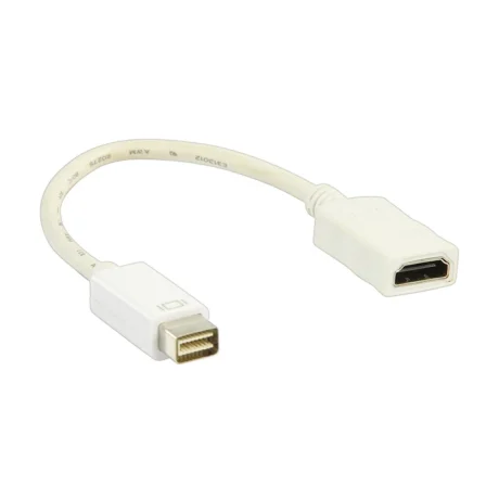 Mini DVI utikač - HDMI A utičnica; Dužina: 0.2m; Boja: bela;