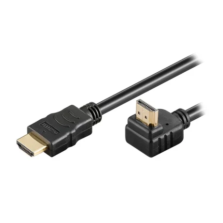 HDMI A utikač - HDMI A utikač ugaoni 90° HDMI verzija: v1.4 Pozlaćeni kontakti Dužina kabla: 1m Boja kabla: crna Maksimalna rezolucija: 4K Ultra HD 2160p (30Hz) 3D prikaz slike: 1920 x 1080p (24Hz)