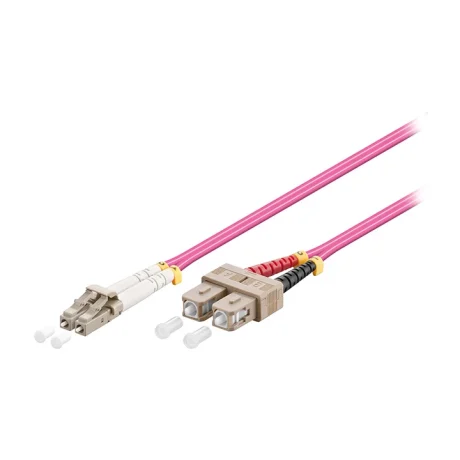 LC utikač - LC utikač; Sa zaštitnom kapicom; Dužina: 5m; Karakteristike: multimode duplex (50/125µ); Boja: ljubičasta;