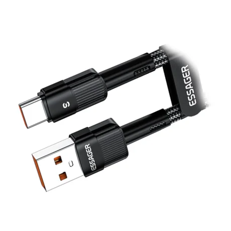USB A utikač - USB C utikač; Verzija: USB 2.0; Izlazna snaga: 100W; Dužina kabla: 0.5m; Boja: crna;