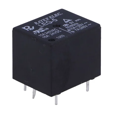 Relej LEG-5 5V 10A 1xM+R