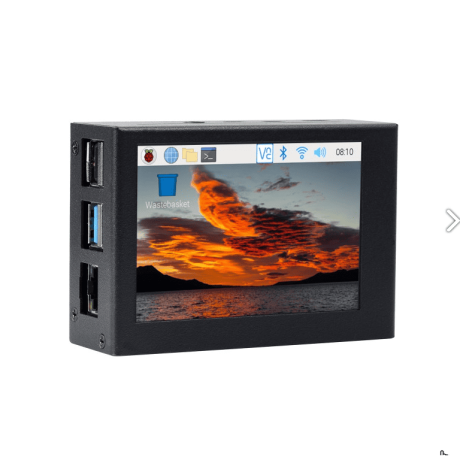 Aluminum Alloy Case For Raspberry Pi 4, Compatible With 3.5inch Display 3.5inch Display Aluminum Case For Pi 4 (Kućište za ekran 3.5 inča i Raspberry Pi 4) Designed for Raspberry Pi 4B, Compatible with Waveshare 3.5inch RPI LCD