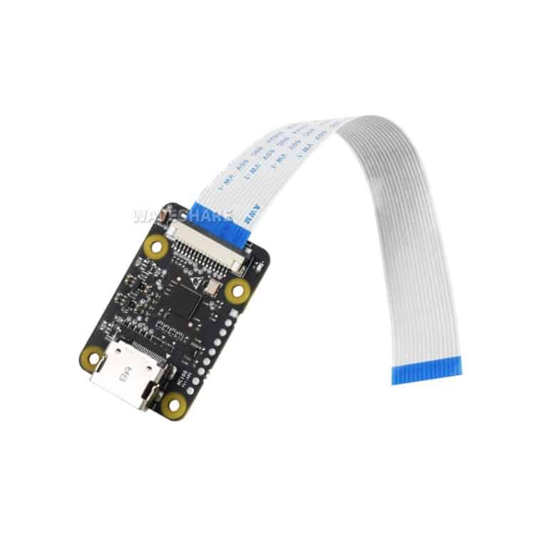 This is an HDMI to CSI camera port adapter designed for Raspberry Pi with up to 1080p@30fps support from HDMI input, backward compatible. It allows you to use HDMI cameras just as the standard Raspberry Pi CSI cameras, all versions of Raspberry Pi series boards are supported.