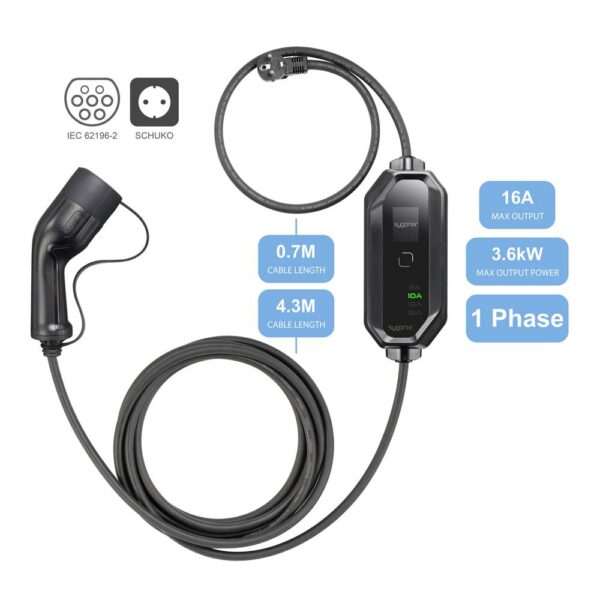 Sygonix Mobile stanica za punjenje električnih automobila 6A 3.6kW - Image 2