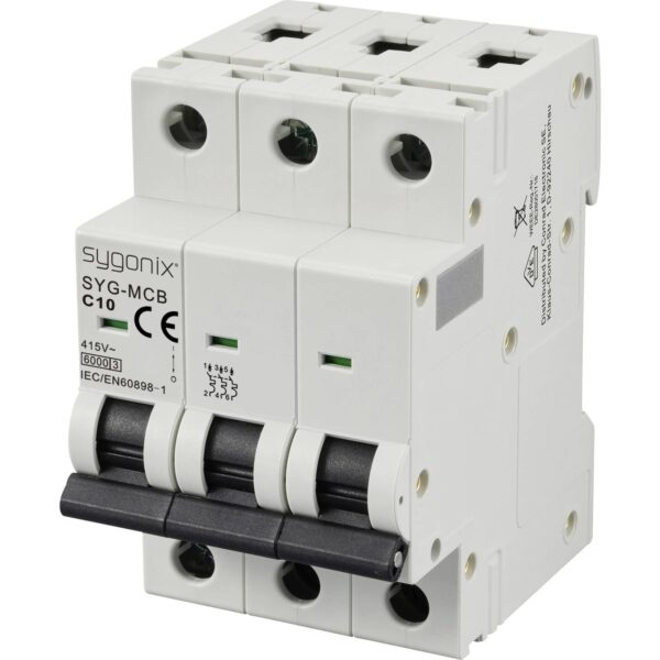 Sygonix SY-6440990 SYG-MCB 3P/B10/6KA MCB automatski osigurac 3-pin 10 A  415 V AC