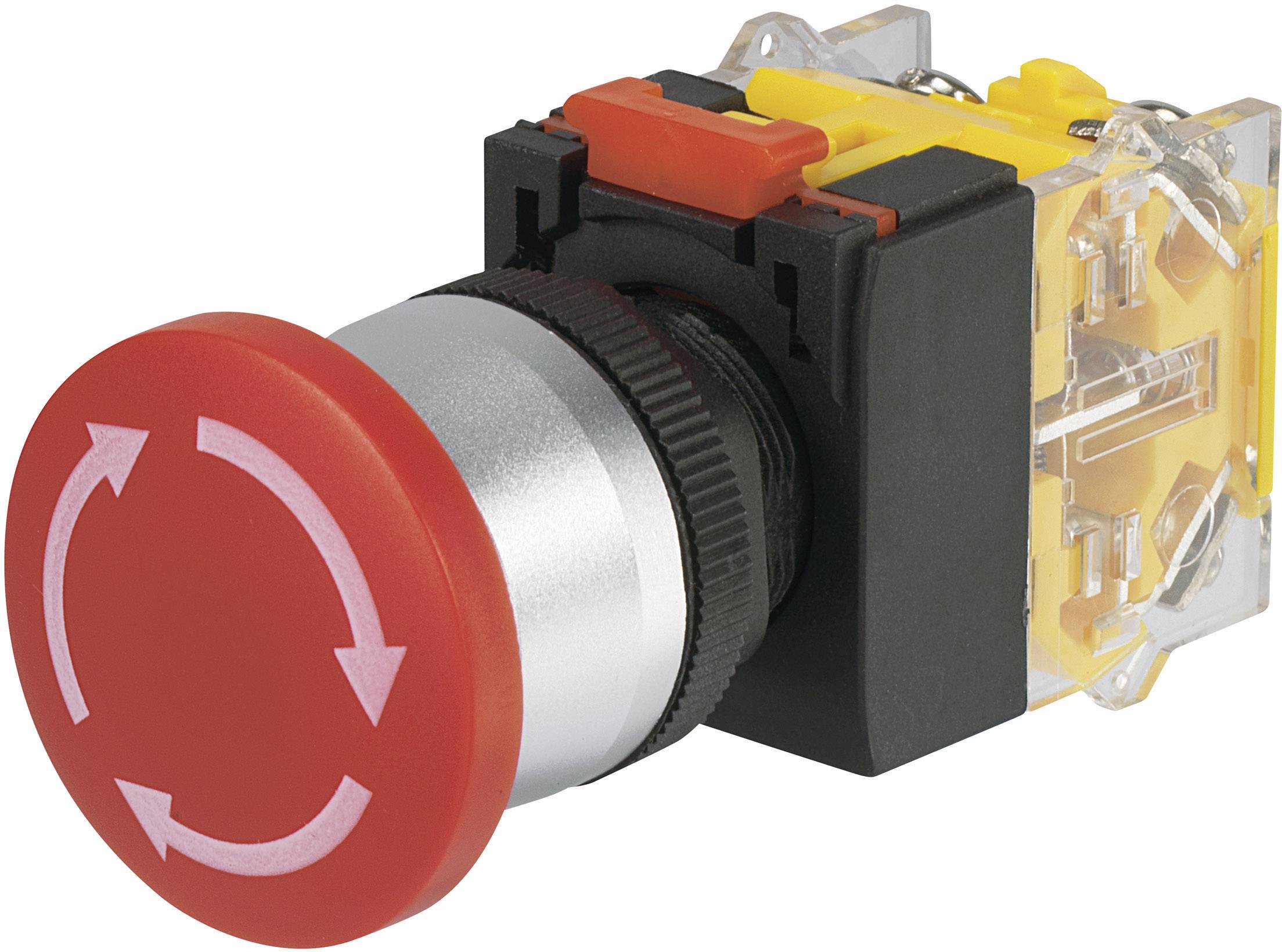 Prekidac za hitno zaustavljanje 250 V/AC 5 A 1 NC 1 NO Tru Components LAS0-A3I-11TS IP40