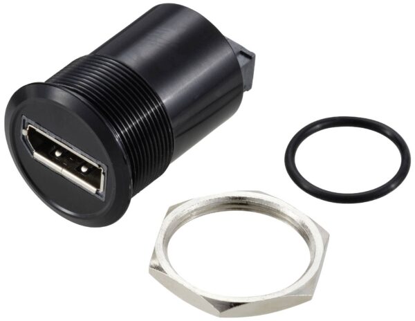 Tru Components TC-11980480 Adapterska uticnica za Displai Port 1.2 zenski konektor DisplaiPort zenski konektor DisplaiPort crniad