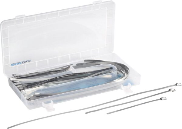Tru Components 1564900 vezice za kablove 127 mm, 201 mm, 326 mm 4,6 mm srebrne 50 kom