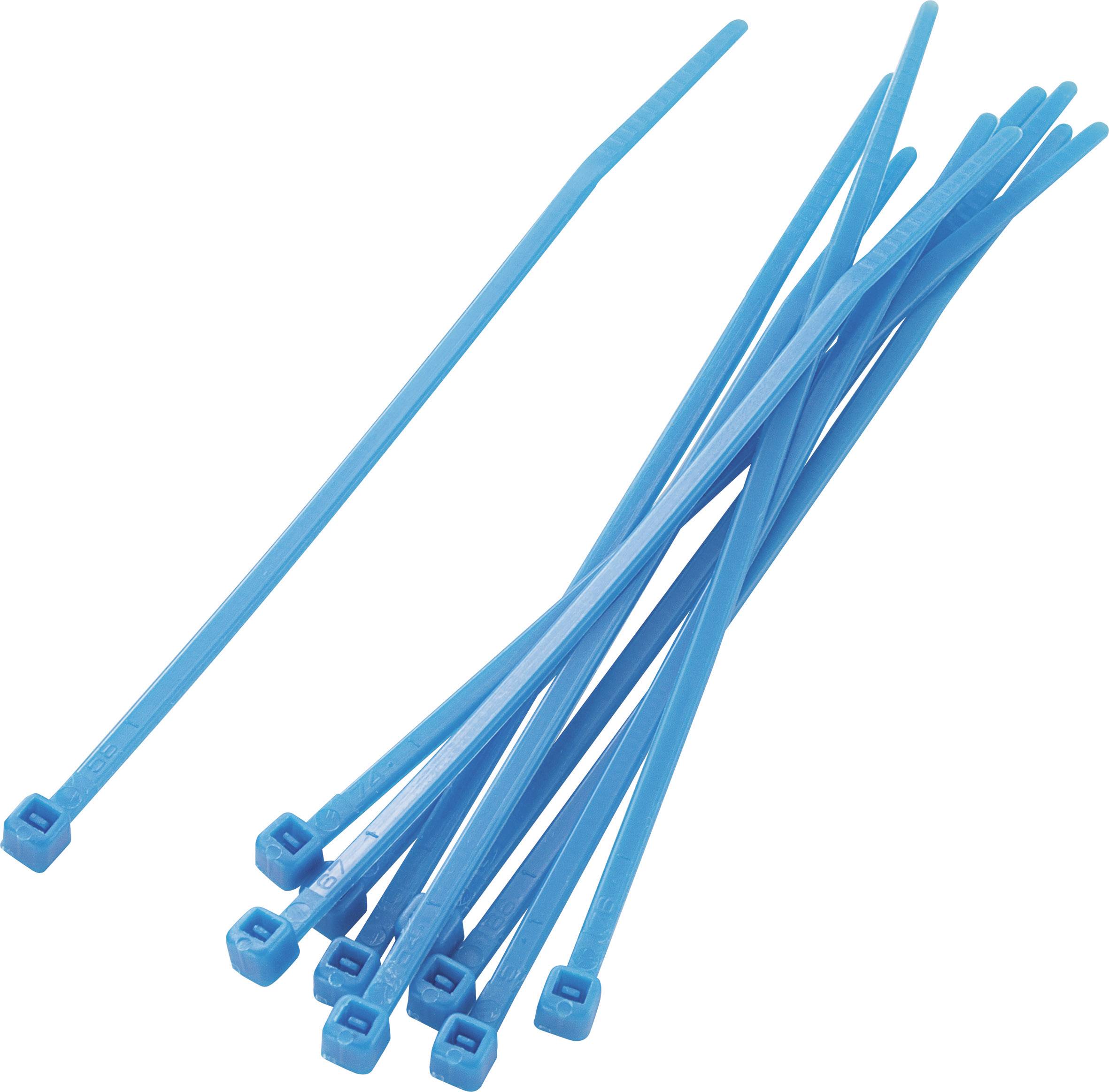 Asortiman kabelskih vezica 100 mm plave Tru Components 1592831 TC-PBR-100-4BE203