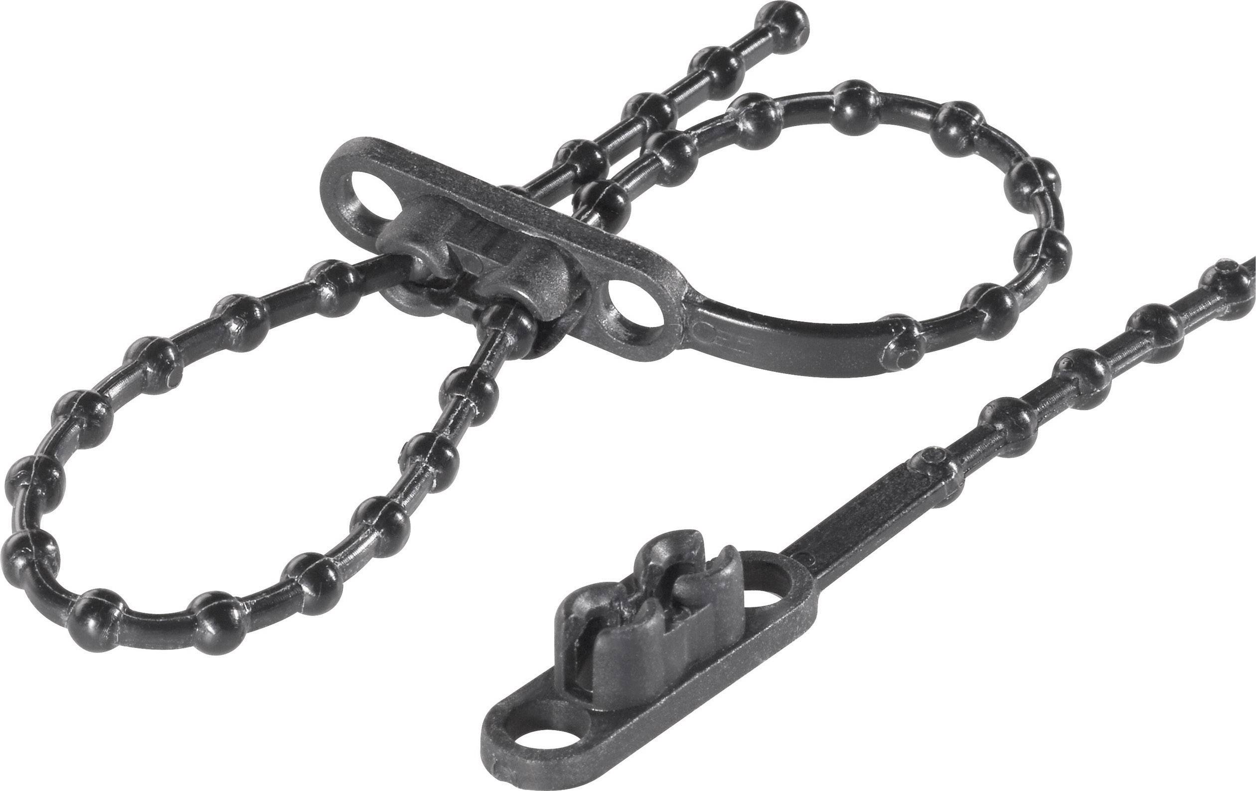 Odvojiva kuglicna vezica 145 mm crna sa duplom glavom Tru Components 1592905 TC-KTVR145BK203 100 kom