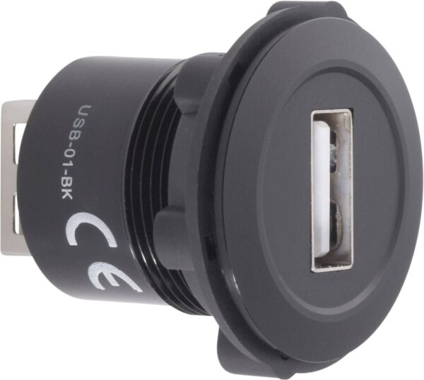 USB 2.0 uticnica za plocu USB-01-BK USB-tip A uticnica na USB-tip A uticnica 1229317 Tru Componentsad