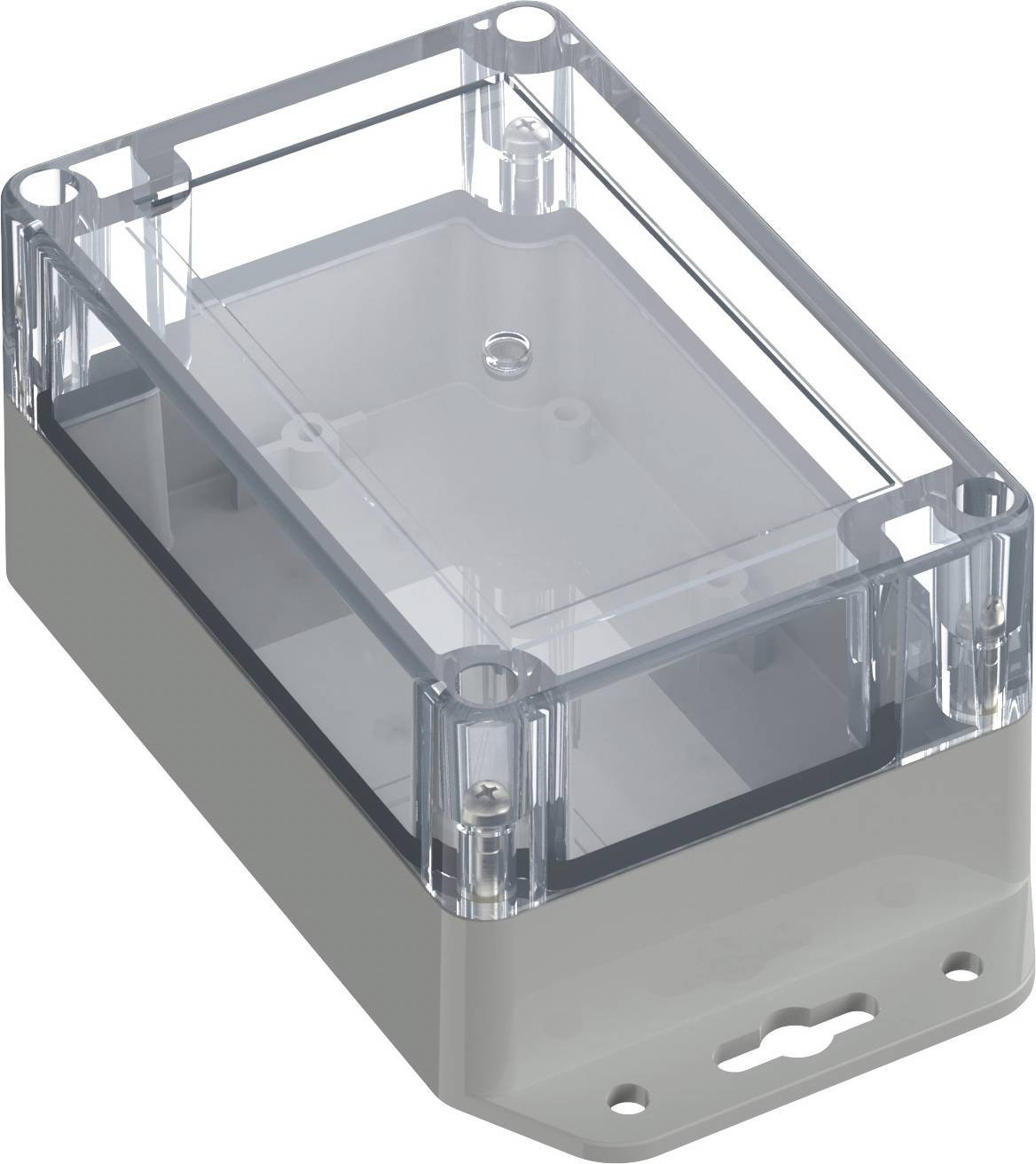 Tru Components TC-10860632 kuciste sa prirubnicom ABS-PC svetlo siva