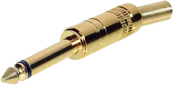 Klink uticni konektor 6,35 mm ravni utikac st. stubovi: 2 mono, zlatne boje Tru Components