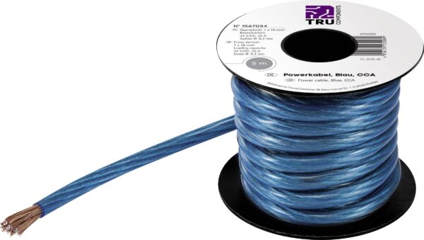 Kabl za uzemljenje 1 * 16 mm 2 plavi, providni Tru Components 1565200 5 m