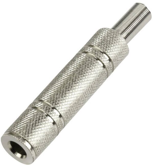 Klink uticni konektor 6,35 mm ravna uticnica st. stubovi: 2 mono, srebrna boja Tru Components