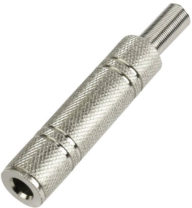 Klink uticni konektor 6,35 mm ravna uticnica st. stubovi: 2 mono, srebrna boja Tru Components