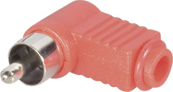Tru Components 1578909 cinch konektor ugaoni muski konektor broj pinova: 2 crvena