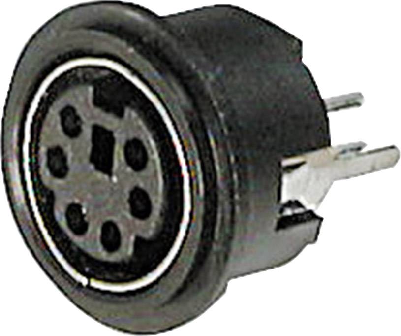 Minijaturni-DIN okrugli utikac konektor, uticnica, uspravna montaza st. stubovi: 8 crne boje Tru Components TC-A-DIO-TOP/08-203
