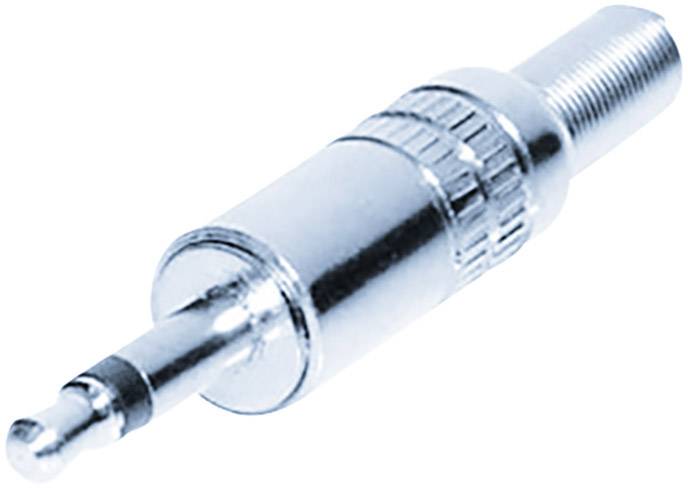 Klink uticni konektor 3,5 mm ravni utikac st. stubovi: 2 mono, srebrna boja Tru Components