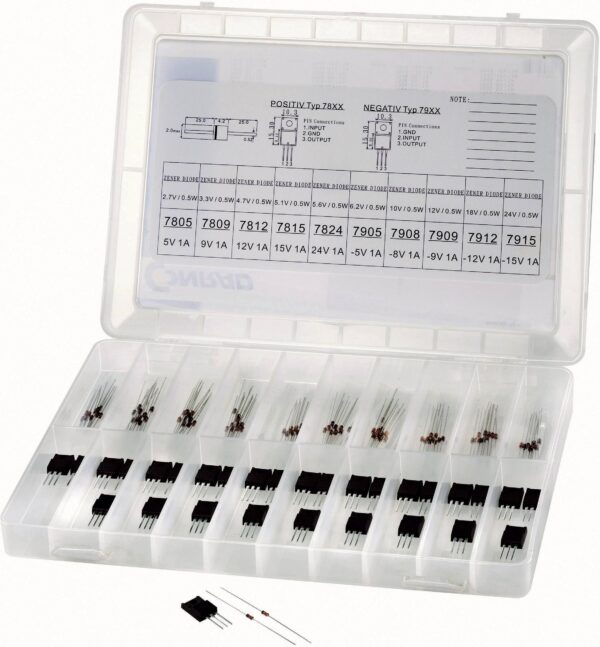 Tru Components asortiman dioda/regulatora napona 1566295 130 kom