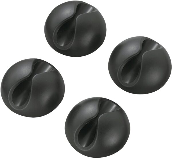 Drzac kabla, samolepljivi, crni Tru Components 542240 SVC-10BK/4P 4 kom