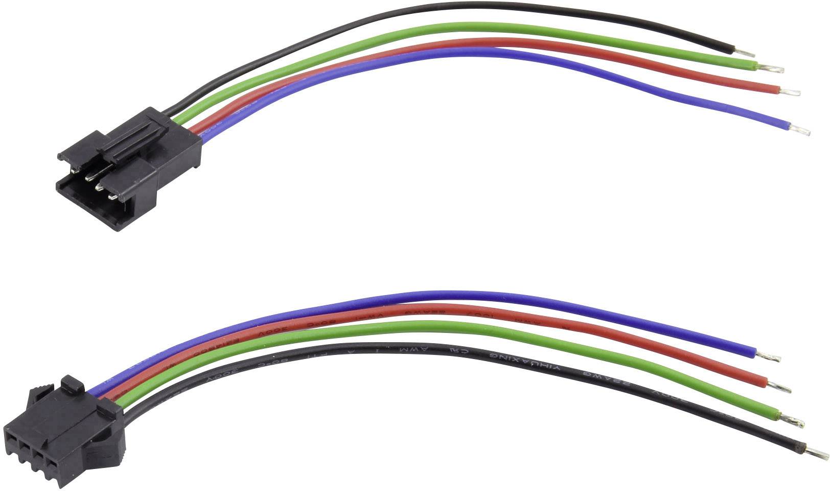 Tru Components zenski konektor sa pletenicom Ukupan broj polova 4 Osnovna mreza: 2,50 mm TC-6649240 1 set