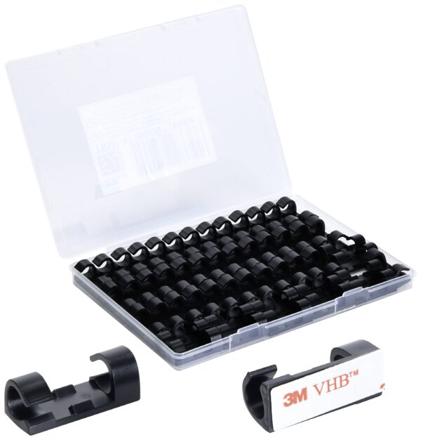 Tru Components T24CA077 vezica samolepljiva TC-12888580 Precnik snopa, opseg 5 do 9 mm crna 50 kom