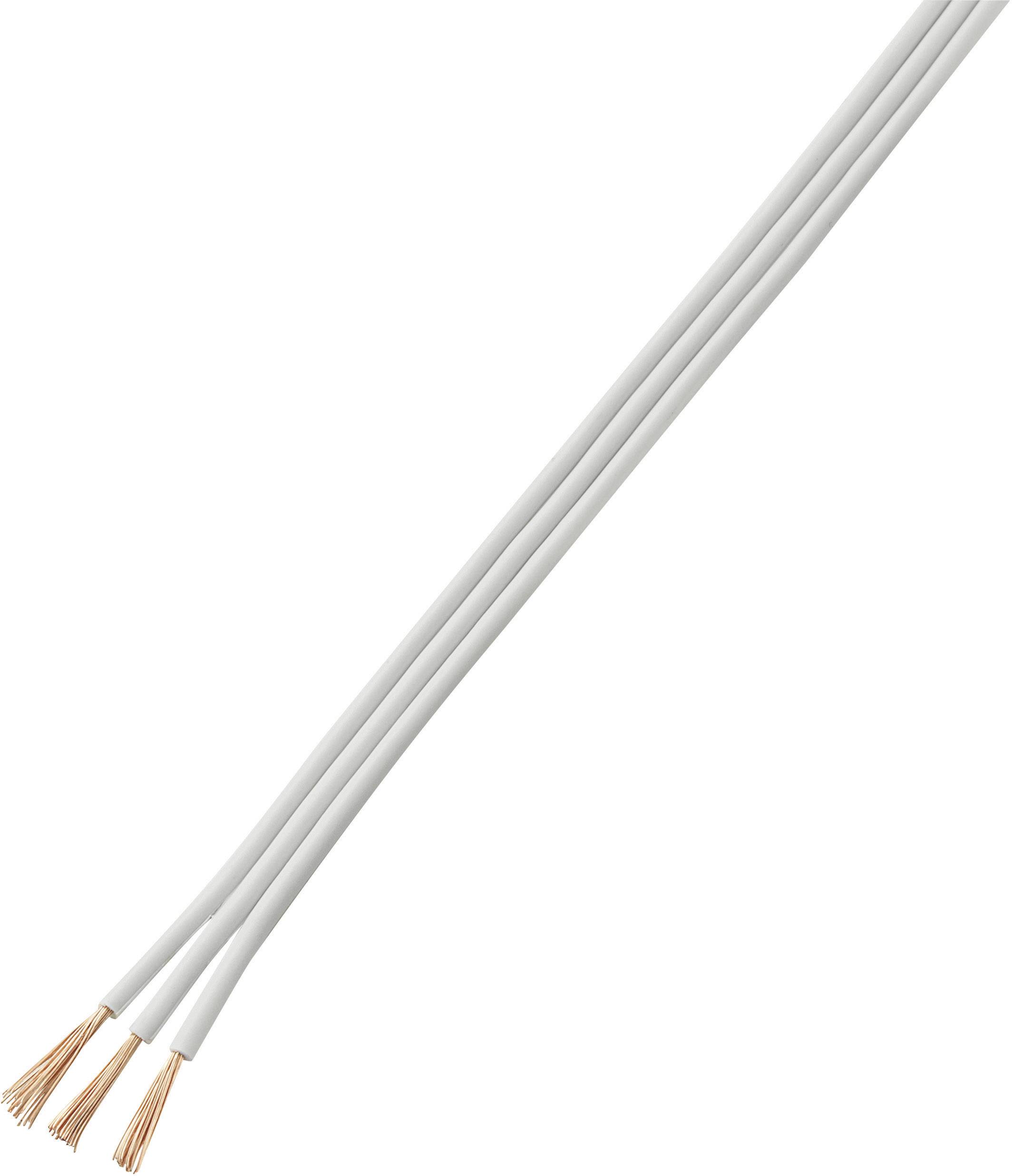 Tru Components 1566989 pletenica 3 * 0,75 mm 2 bela 20 m