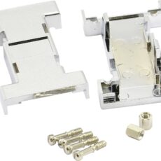 D-SUBapter kuciste st. stubovi: 9, 9 plasticni, metalizovani 180 srebrna boja Tru Components 100 komada