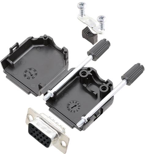Tru Components TCDPPK09BKHDS15K 7709504K D-Sub uticnica - set 180 broj pinova: 15 vrh za lemljenje