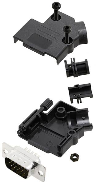 Tru Components TCD45PKP09HDP15K 7708560 set D-Sub pin trake 45 broj pinova: 15 vrh za lemljenje