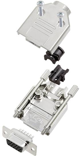 Tru Components TCDTPKM09HDS15K 7709164-SR D-Sub uticnica - set 180 broj pinova: 15 vrh za lemljenje