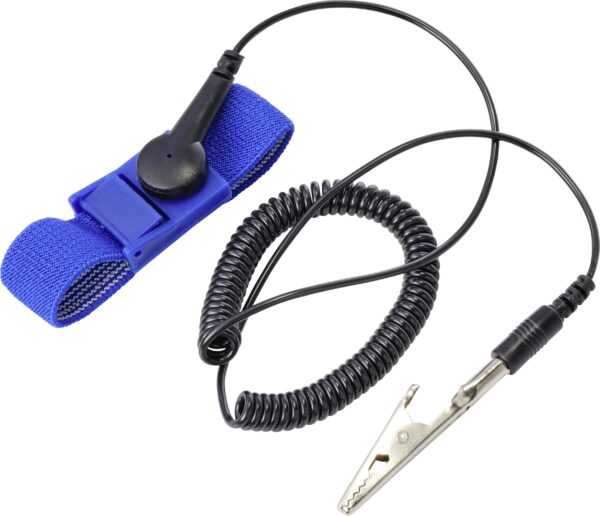 Tru Components ESD traka za zapesce plava, crna uklj. dugme za kabl za uzemljenje 9,52 mm (3/8) ''