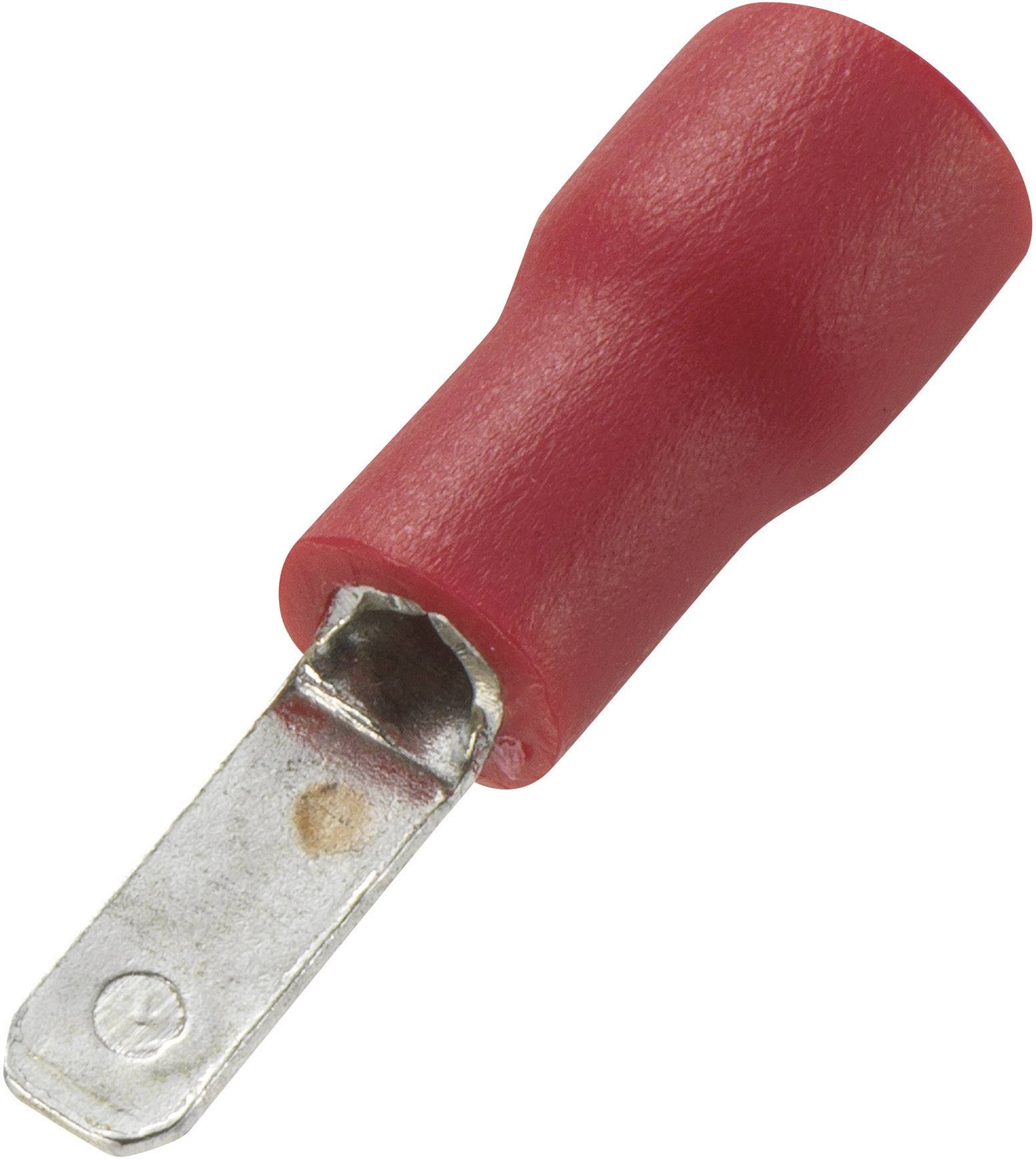 Ravni utikac, sirina utikaca: 2,80 mm Debljina utikaca: 0,50 mm 180 delimicno izolovano, crvene Tru Components 736753 100 komada