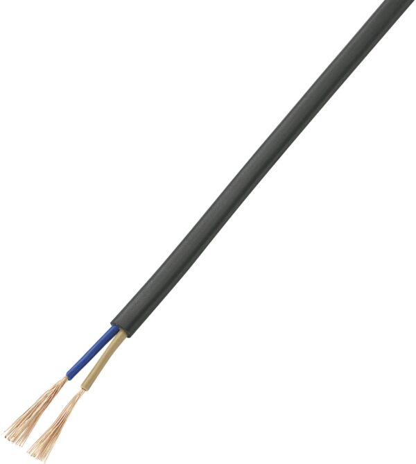 Tru Components 1566995 prikljucni kabl 2 * 0,75 mm 2 crni 20 m