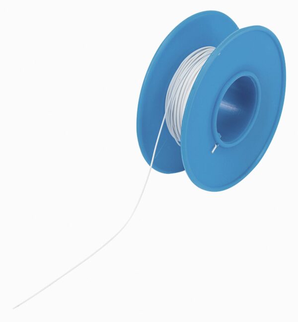 zica za namotavanje Vire Vrap 1 * 0,20 mm 2 bele boje Tru Components 1571387 15 m