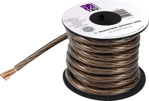 Kabl za uzemljenje 1 * 10 mm 2 crni, providni Tru Components 1567033 5 m