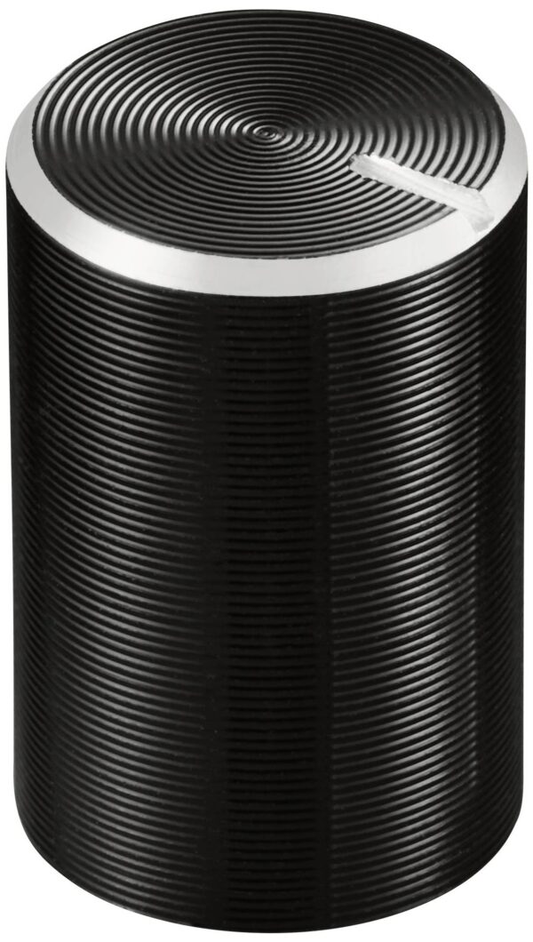Tru Components TC-11613896 okretno dugme sa oznakom crna (fi * H) 10 mm * 15 mm aluminijum, plastika