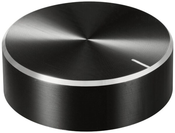 Tru Components TC-11696516 okretno dugme sa oznakom crna (fi * H) 40 mm * 13 mm aluminijum, plastika