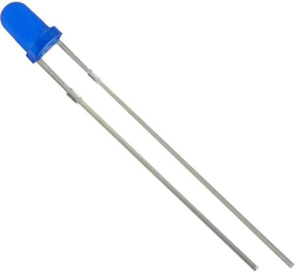 Tru Components 1573703 difuzna LED plava okrugla 3 mm 2800 mcd 60 20 mA 3,1 V