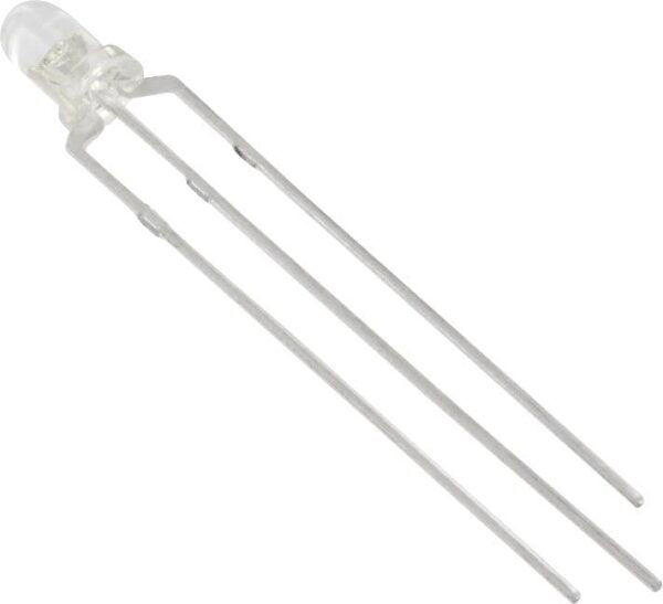 Tru Components 1577308 difuzna LED zuta, zelena okrugla 3 mm 2200 mcd, 2650 mcd 35 20 mA