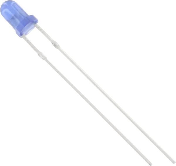 Tru Components 1577321 difuzna LED plava okrugla 3 mm 500 mcd 60 20 mA