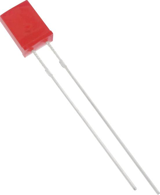 Tru Components 1577349 difuzna LED crvena pravougaona 2 * 5 mm 75 mcd 120 20 mA