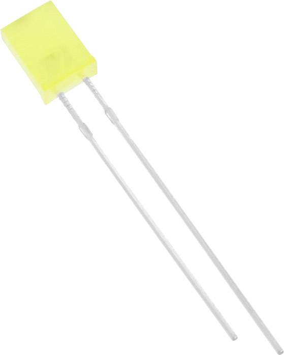 Tru Components 1577371 difuzna LED zuta pravougaona 2 * 5 mm 225 mcd 120 20 mA
