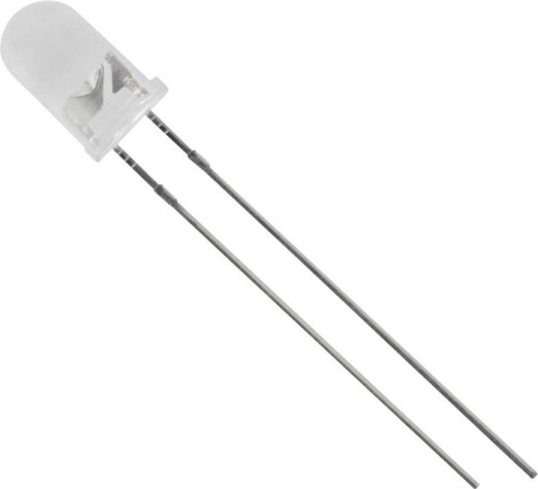 Tru Components 1577387 difuzna LED zuta okrugla 5 mm 600 mcd 40 20 mA